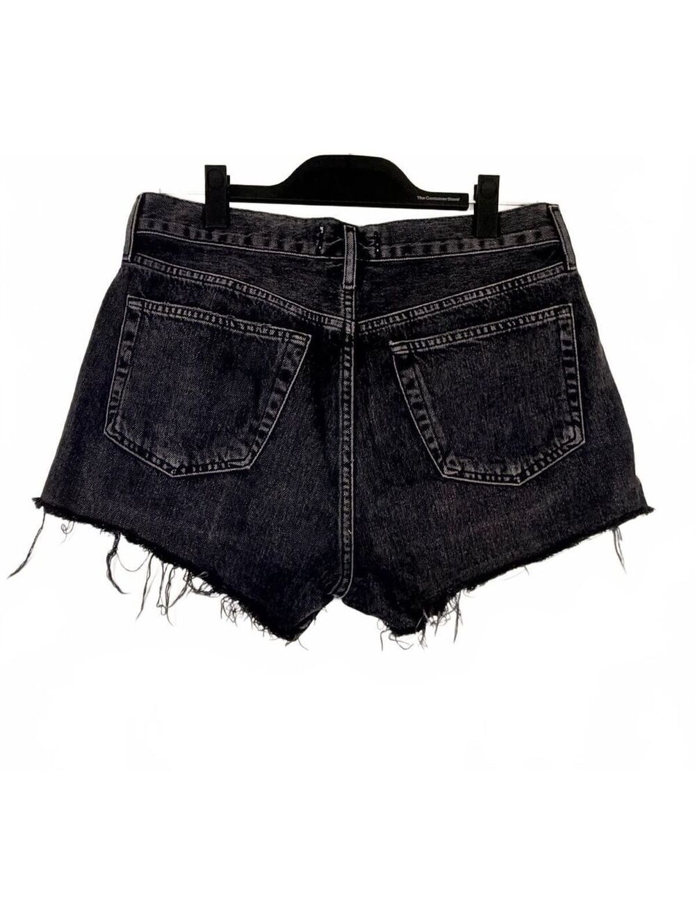 AGOLDE Parker High Rise Vintage Cutoff Denim Washed Black Shorts Women's Size 27 - Picture 2 of 6